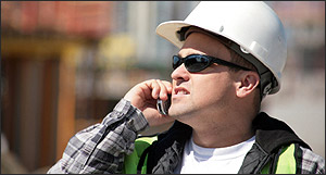 Worker on Phone
