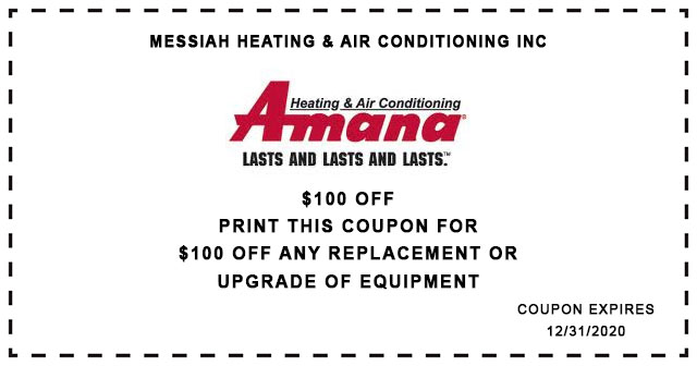 Print This Coupon for $100 off Any Replacement or Upgrade of Equipment